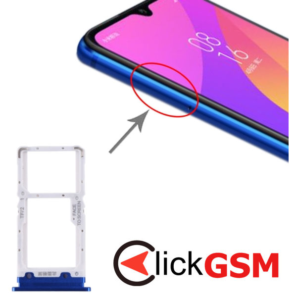 Piesa Suport Sim Cu Suport Card Xiaomi Mi Cc9 1ykx