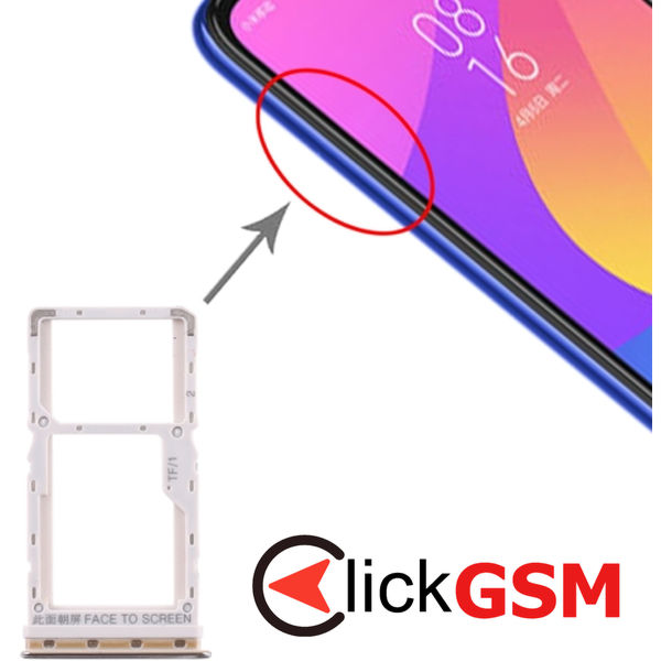 Piesa Suport Sim Cu Suport Card Xiaomi Mi Cc9e 1z2e