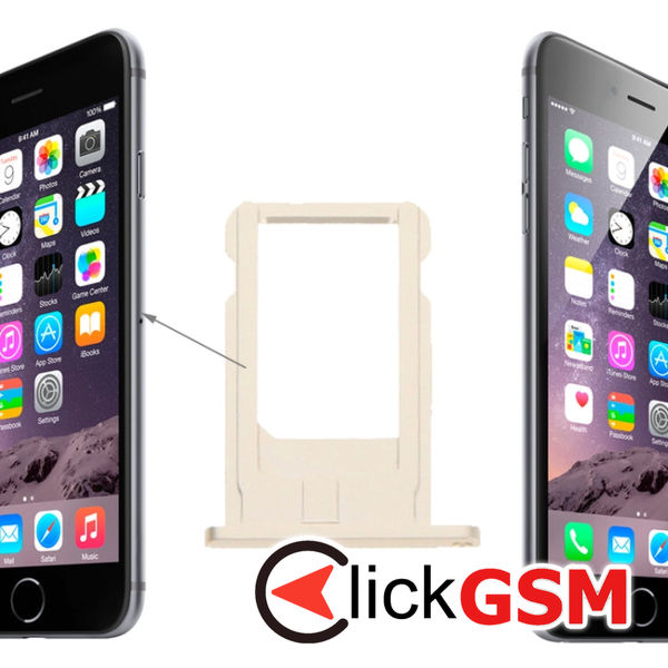 Piesa Suport Sim Gold Apple Iphone 6 4fgc