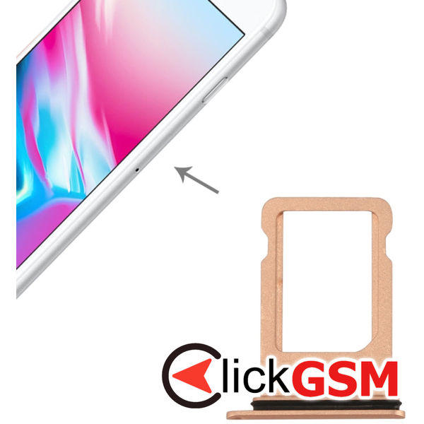 Piesa Suport Sim Gold Apple Iphone 8 4g3w