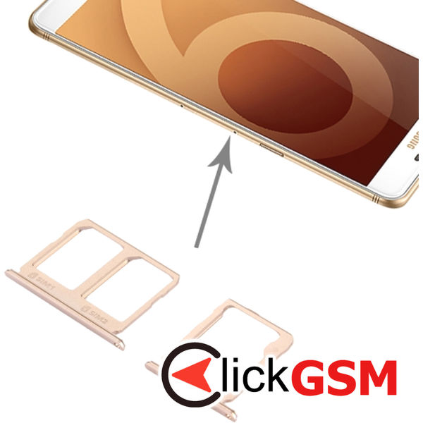 Piesa Suport Sim Gold Samsung Galaxy C9 Pro 4d3i