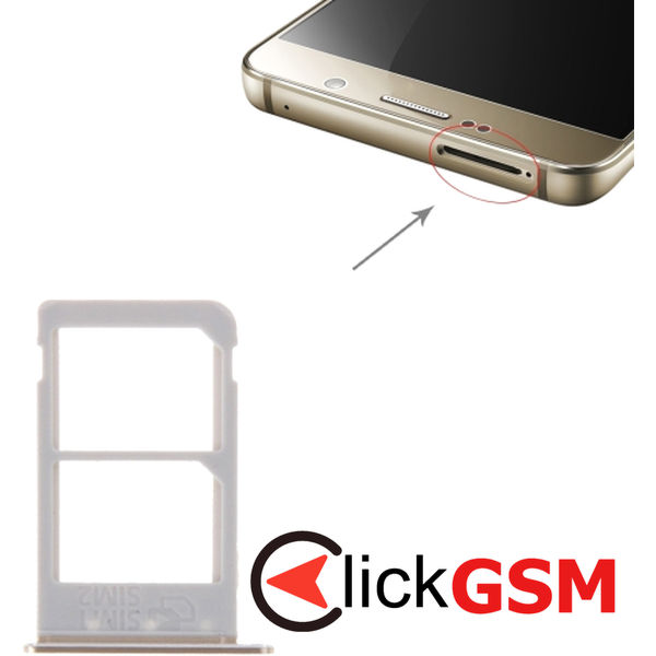 Piesa Piesa Suport Sim Gold Samsung Galaxy Note5 4ecf