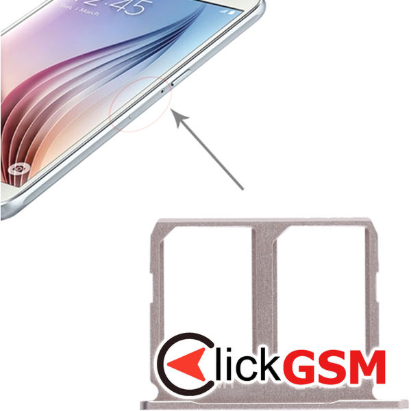 Piesa Piesa Suport Sim Gold Samsung Galaxy S6 4d5q