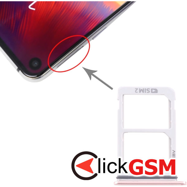 Piesa Suport Sim Pink Samsung Galaxy A9 Pro 2019 4dqp