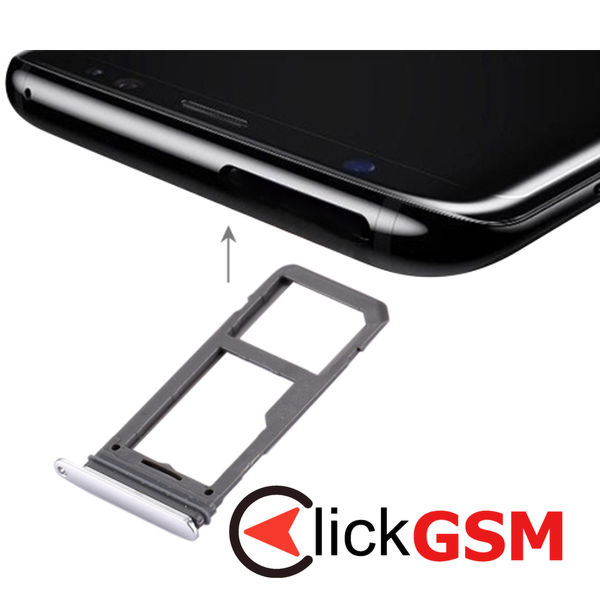 Piesa Suport Sim Silver Samsung Galaxy S8 4eck