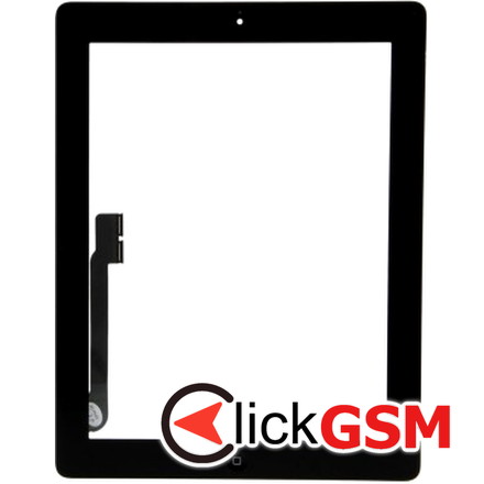 Touchscreen Digitizer Apple iPad 4 A1459 A1458 cu buton home si adeziv Negru Geam Sticla Tableta