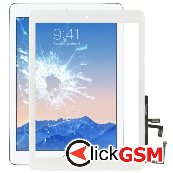 Piesa Piesa Touchscreen Cu Sticla White Apple Ipad Air 2aan