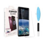 Folie Sticla Securizata curbata cu adeziv prin aplicare UV light Samsung Galaxy S22 Transparent