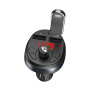 Modulator FM Bluetooth Hoco E41  + Incarcator Auto 2xUSB A, Negru