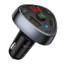 Modulator FM Bluetooth Hoco E51 + Incarcator Auto 2xUSB A - 1xUSB Type-C, Negru