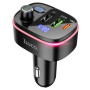 Modulator FM Bluetooth Hoco E62  + Incarcator Auto 2xUSB A - 1xUSB Type-C, Negru