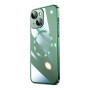 Husa Luxury MagSafe compatibila cu iPhone 14, Full protection, Margini colorate, Verde