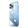 Husa Luxury MagSafe compatibila cu iPhone 14 Pro Max, Full protection, Margini colorate, Sierra Blue