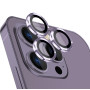 Sticla de protectie camere cu cadru din aluminiu pentru iPhone 14 Pro Max, Mov