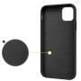 Husa compatibila cu iPhone 14, silicon, inel rotativ pentru prindere magnetica, interior din catifea, Negru