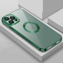Husa Luxury MagSafe compatibila cu iPhone 12 Pro Max, Full protection, Margini colorate, Verde