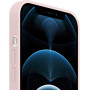 Husa din silicon compatibila cu iPhone 13, silk touch, interior din catifea, camera bump, Roz deschis
