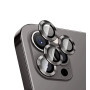 Sticla de protectie camere cu cadru din aluminiu pentru iPhone 11, Negru
