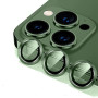 Sticla de protectie camere cu cadru din aluminiu pentru iPhone 11, Verde
