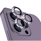 Sticla de protectie camere cu cadru din aluminiu pentru iPhone 11 Pro, Mov
