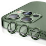 Sticla de protectie camere cu cadru din aluminiu pentru iPhone 11 Pro, Verde