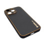Husa compatibila cu iPhone 14 Pro Max, Piele ecologica, Full protection, Negru