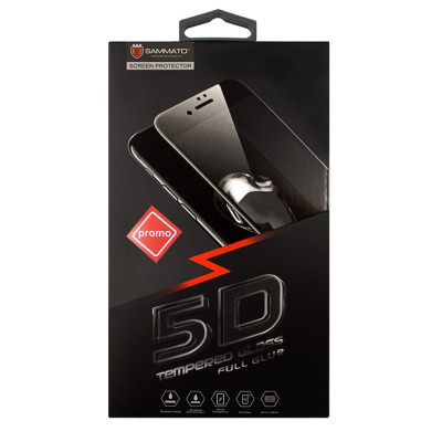 Folie de protectie din sticla securizata 5D SAMMATO Promo Black pentru iPhone 11 PRO-X-XS - Transparent