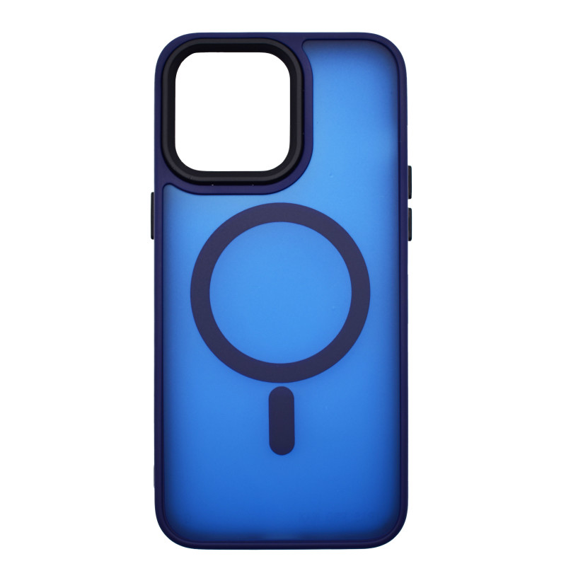 Husa Matte cu MagSafe Albastru Inchis Apple iPhone 15 Plus 3ug