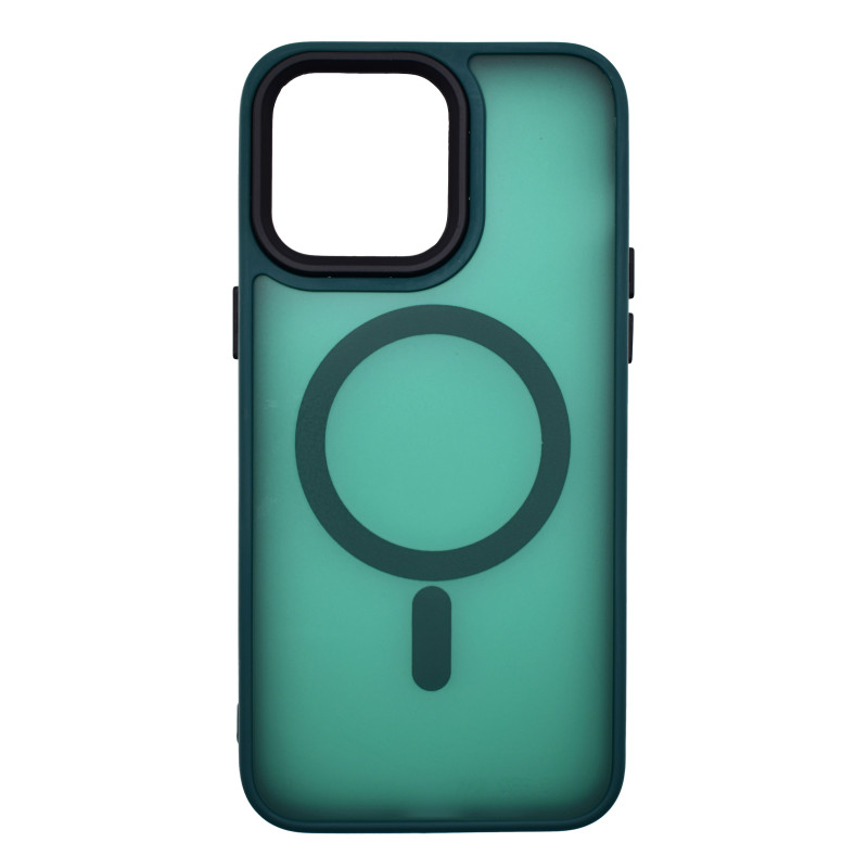 Husa Matte cu MagSafe Verde Apple iPhone 15 Plus 3uj