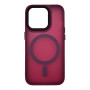 Husa din silicon compatibila MagSafe, Matte Transparent pentru iPhone 15 Pro Violet