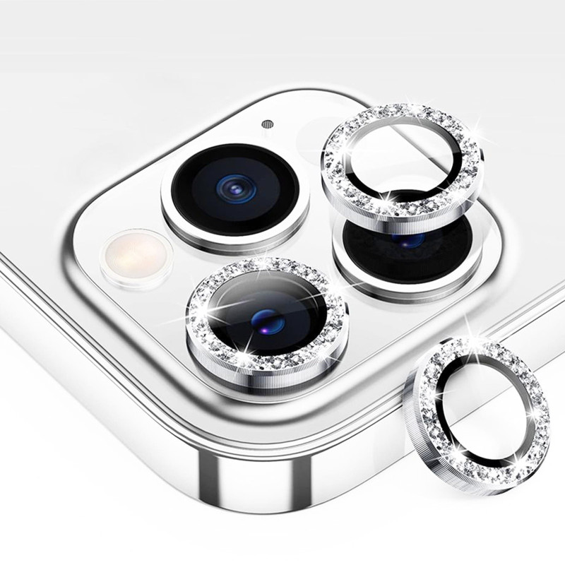 Protectie Camera Sticla cu Tempered Glass Argintiu Apple iPhone 15 Pro 3w0
