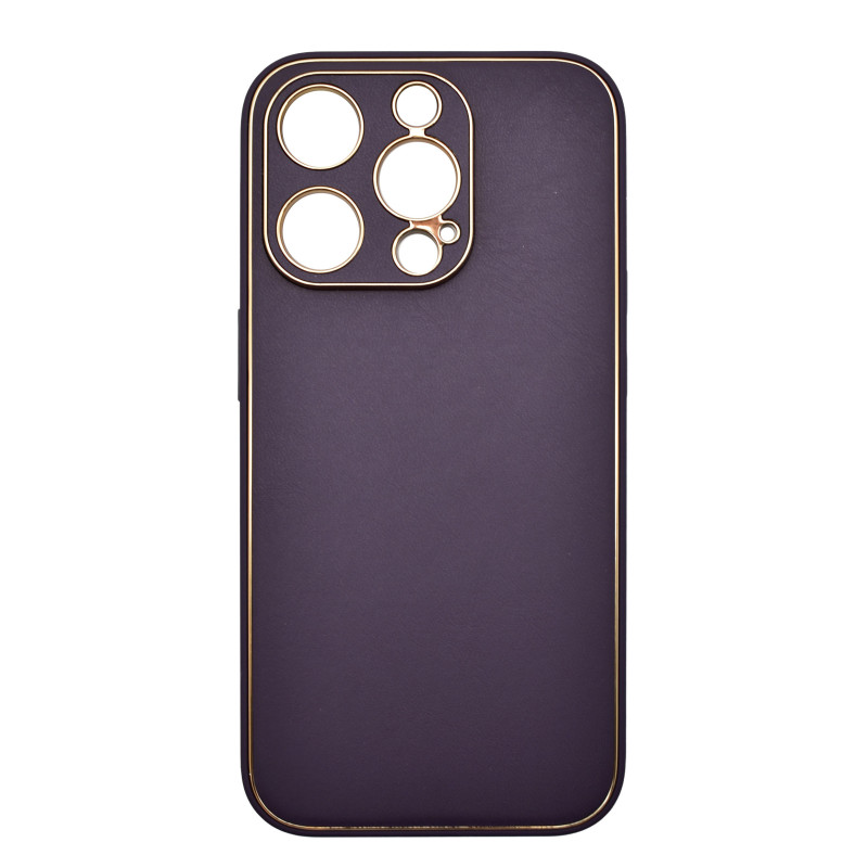 Husa Insertii Aurii Violet Apple iPhone 15 Pro 3vs