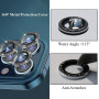 Sticla de protectie camere cu cadru din aluminiu cu diamante pentru iPhone 15 Pro, Roz