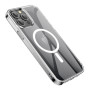 Husa de protectie din silicon Hoco Transparent Magnetic Case, pentru iPhone 15 Pro - Alb