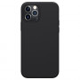 Husa protectie compatibila cu iPhone 12/12 Pro, ultra slim din silicon Negru silk touch, interior din ctifea