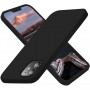 Husa protectie compatibila cu iPhone 12/12 Pro, ultra slim din silicon Negru silk touch, interior din ctifea