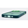 Husa tip MagSafe, Camera Protection Matte Silicon pentru iPhone 15 Pro Verde Inchis