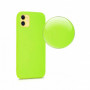 Husa pentru iPhone 11, ultra slim, silk touch Verde Neon, interior din catifea, protectie camera, protectie ecran