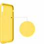 Husa pentru iPhone 11, ultra slim, silk touch Galben, interior din catifea, protectie camera, protectie ecran