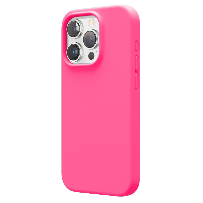 Husa Silicon Roz Neon Apple iPhone 15 Pro Max 4kv