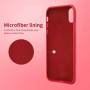 Husa protectie pentru iPhone X, ultra slim din silicon Rosu,silk touch, interior din catifea