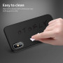 Husa protectie pentru iPhone X, ultra slim din silicon Negru,silk touch, interior din catifea