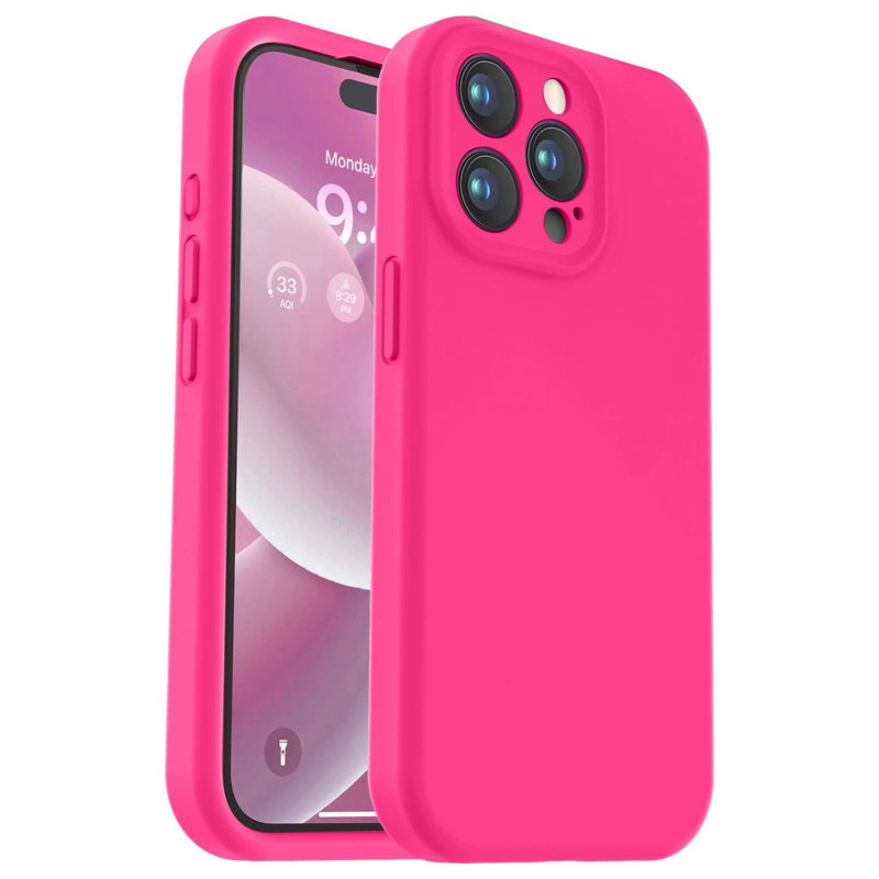 Husa Silicon cu SoftTouch Roz Neon Apple iPhone 8 2t7
