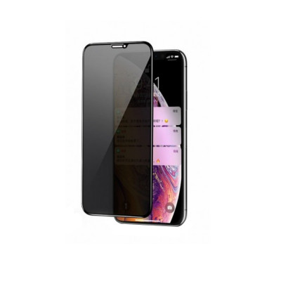Folie Sticla Securizata Privacy 5D Tempered Glass Full Glue Apple iPhone 11 Pro  Nergru-Black