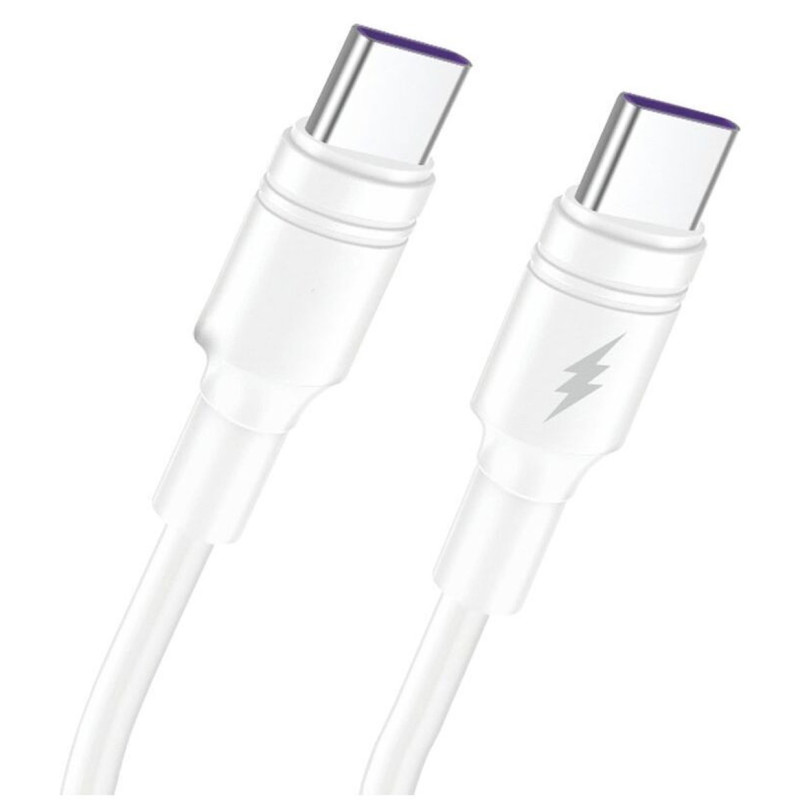 Maxcell (SJX-212) Cablu Date si Incarcare, USB-C, 5A, 1m, Alb