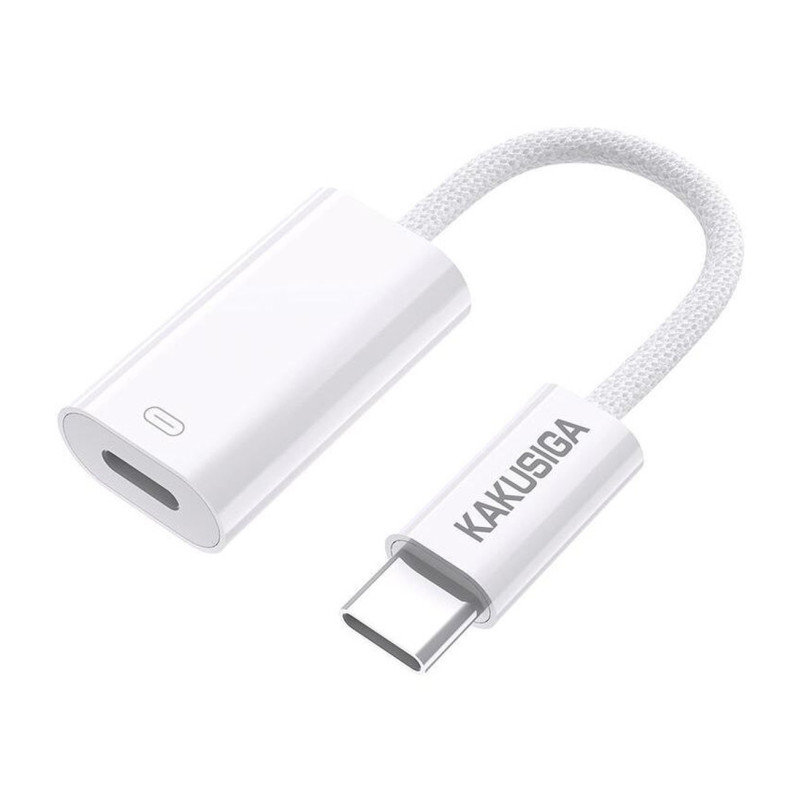 Kaku KSC-904 Cablu OTG Transfer, USB-C la Lightning, 60W, 12cm, Alb