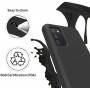 Husa protectie pentru Samsung Galaxy A02S ultra slim din silicon Negru,silk touch, interior din catifea