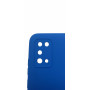 Husa din silicon compatibila cu Samsung Galaxy A02s cu protectie la camera Albastru inchis,silk touch, interior din catifea