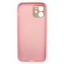 Husa eleganta din piele ecologica cu protectie de camera compatibila cu Apple iPhone 12 Roz